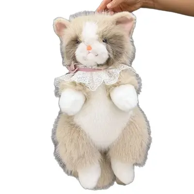 Simulation Ragdoll Cat Plush Backpack for Girls - 6