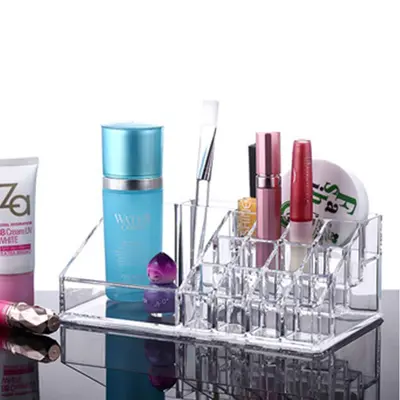 Clear Multi-Tier Drawer Style Acrylic Desktop Cosmetics Storage Organizer Box for Lipstick Lip Gloss Nail Polish - 13