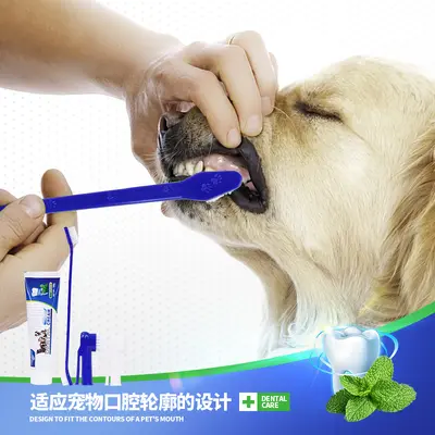 Pet oral care set, edible toothpaste for cats and dogs