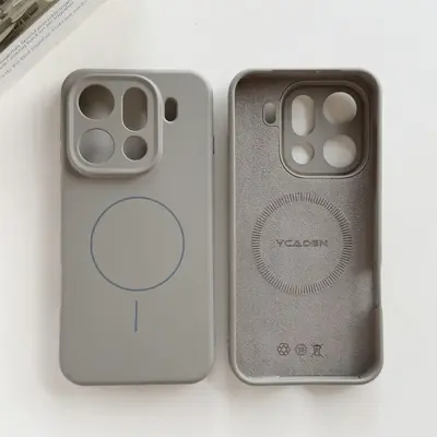 OPPO FindX10 Uyumlu Sıvı Silikon Telefon Kılıfı, İnce Manyetik Halka
