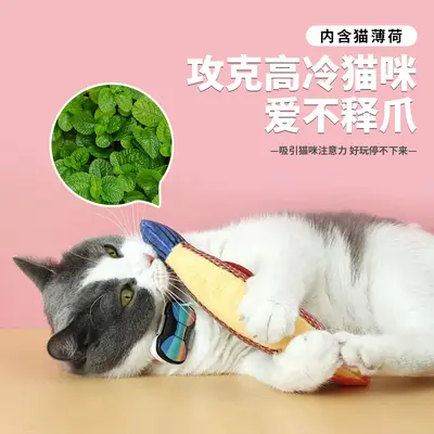 Nane Kokulu Balık Kedi Oyuncağı, Diş Kaşıma ve Diş Temizleme, Sesli Peluş Kedi Oyuncağı - 3
