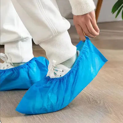 Tek kullanımlık ayakkabı kılıfı, kaymaz, dokunmamış kumaş, iç mekan için