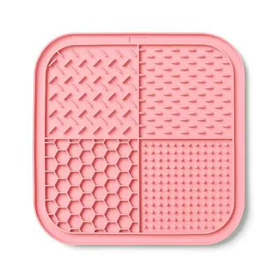 Silicone Pet Lick Mat, Slow Feeding Mat for Cats and Dogs, Strong Suction Cups - 12