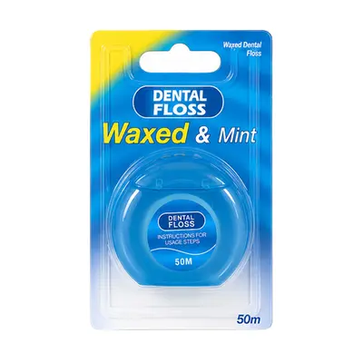 50m Nylon Dental Floss Mint Flavor Multi-Color Set - 9