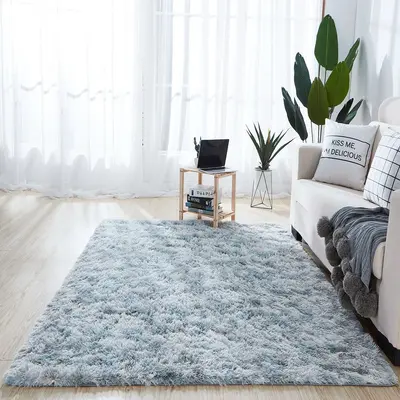 İpek-Yün Karışımlı Batik Desenli Yıkanabilir Halı, Oturma ve Yatak Odası - 7