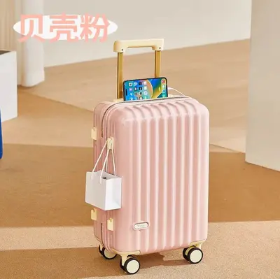 Women's Student Trolley Suitcase with Combination Lock, Durable Travel Case - 3