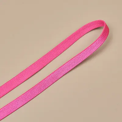 Shiny Polyester Strap Tape, 0.6-1.5 cm, Colored Elastic - 12