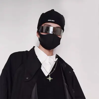 Cyberpunk Futuristic Sci-Fi Sunglasses with LED Disco Style, Anti-Light