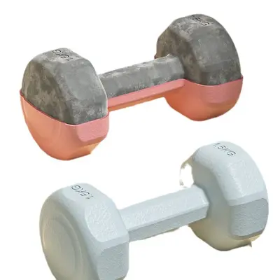 Octagonal rubber-coated dumbbell set for women