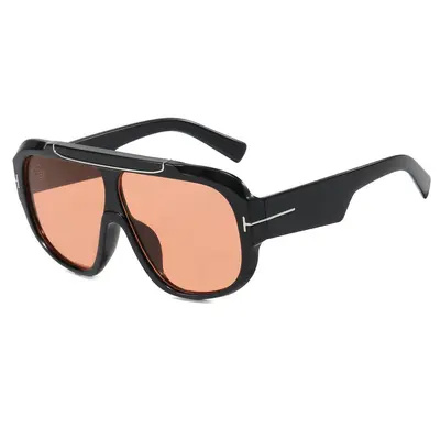 Large T-Frame Aviator Sunglasses, Unisex Fashion Style - 9