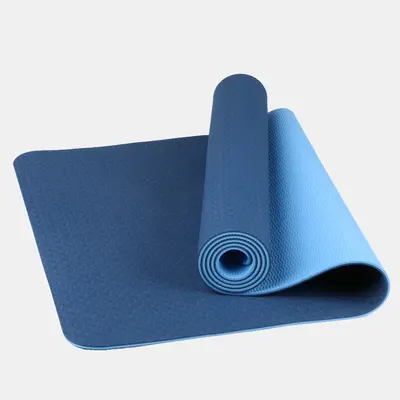 TPE Two-Tone Yoga Mat, Double-Sided Non-Slip, Odorless, With Position Lines - 5
