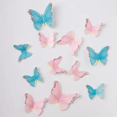 Self-Adhesive Rice Paper Butterfly Cake Plate Insert Card for Sushi and Dessert Decoration - 4