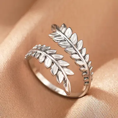 Bohemian-Stil Edelstahl offener Ring Persönlichkeit Damen Hip-Hop-Linie Titanstahl Ring Großhandel - 11