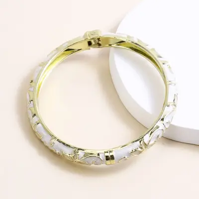 Jingtailon El Bilekliği Uluslararası Yeni Model Alaşım Emaye Renkli Taş Serti İnce Açık Bilezik Moda Retro Kristal Stok Toptan
