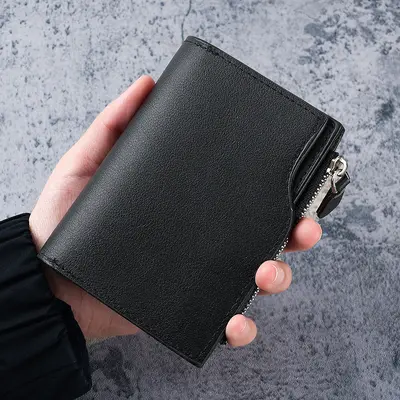 Men's Short Wallet Multifunctional Zipper Large Capacity - 6
