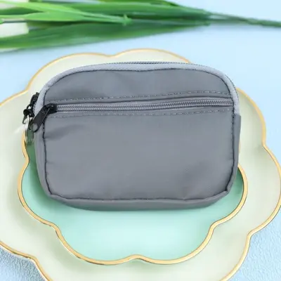 Waterproof Nylon Mini Coin Purse, Hanging Two-Layer Card Holder - 9