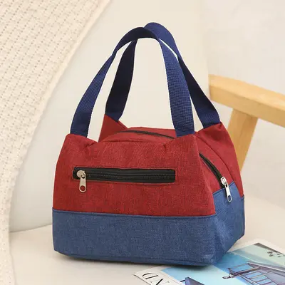 Women's Canvas Tote Handbag, Large Capacity, Waterproof Lunch Bag - 6