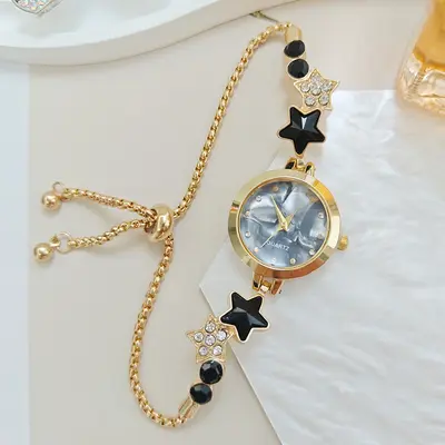 Women's bracelet watch, diamond, lightweight luxury, high-end, star design