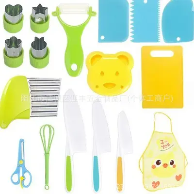 Children's kitchen toy knife set, plastic, safe