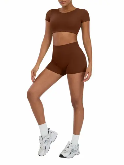 8519 Yoga-Set, schnelltrocknende Damen-Laufbekleidung