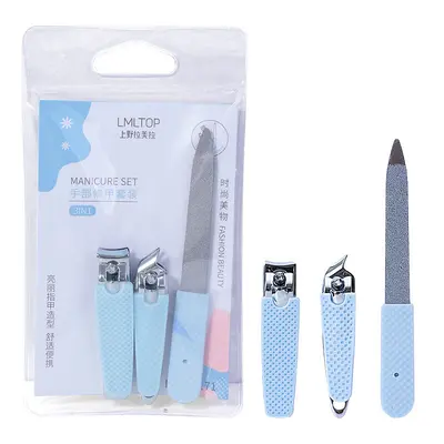 LMLTOP 3-piece stainless steel manicure set with nail scissors and tweezers - 5