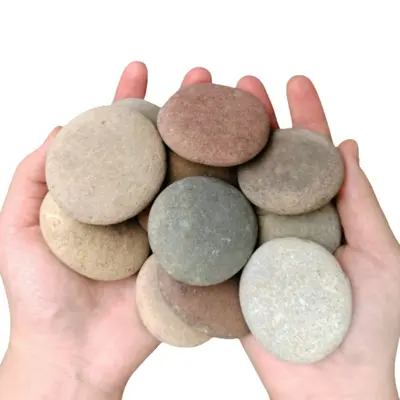 Cross-border hand-painted stone painting DIY handmade materials painted pebble pattern stone painting flat stone set wholesale