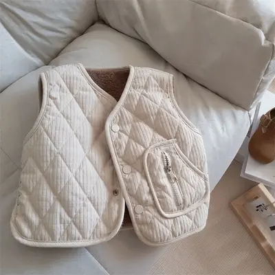 Kinder-Wendeweste aus Lammfell-Fleece, warm gefüttert