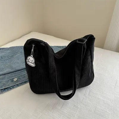Large Capacity Women's Single Shoulder Crossbody Bag, Minimalist Korean Style - 7