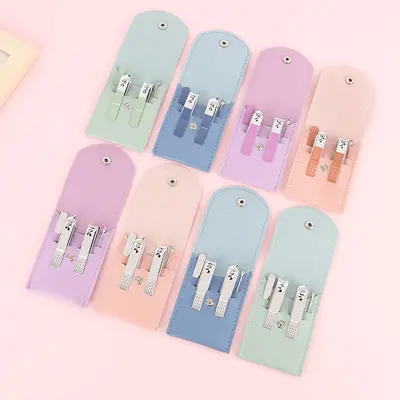 4-Piece Foldable Manicure Set, Matcha Green Nail Scissors Set