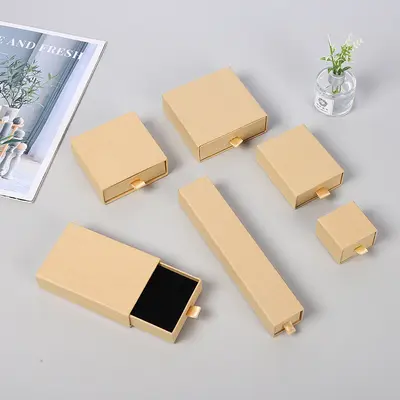 Drawer Jewelry Box Earring Stud Packaging Carton Ring Earring Box Can Add Logo Necklace Box - 12
