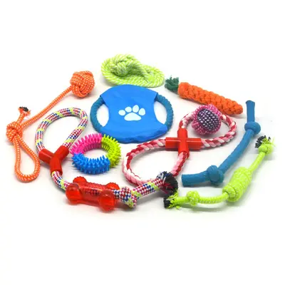 Cotton Rope Dog Ball, Chew-Resistant, for Puppies - 3
