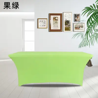 Fabrik Spot Milch Seide Alles inklusive elastische Tischdecke Hotelbankett Ausstellungshalle dekorative Tischdecke Tischdecke Outdoor-Tischdecke - 10