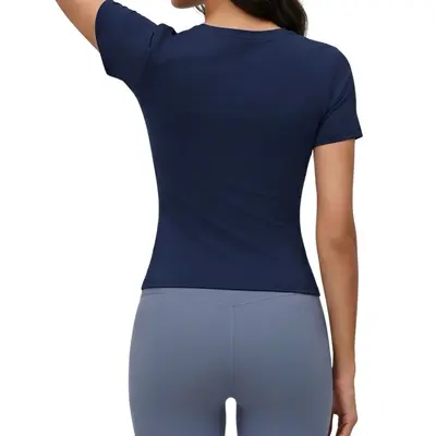 Women's Short-Sleeve Yoga T-Shirt, High Stretch