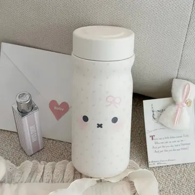 Paslanmaz çelik termos, 500 ml sevimli öğrenci su bardağı - 1
