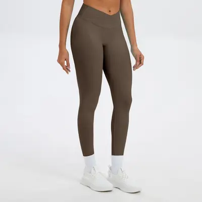 Sıkı Çapraz Bel Yoga Pantolonu, Yüksek Bel, Koşu ve Fitness Taytı - 10