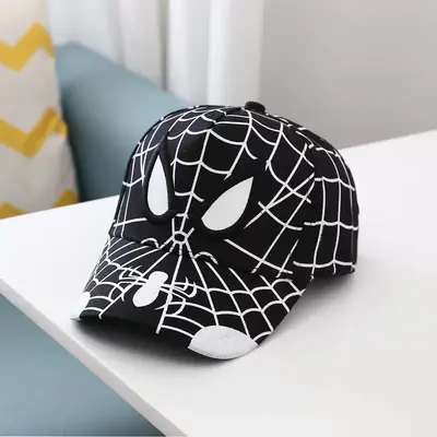 Kids Cartoon Sun Hat with Embroidered Spider Design Baseball Cap - 9