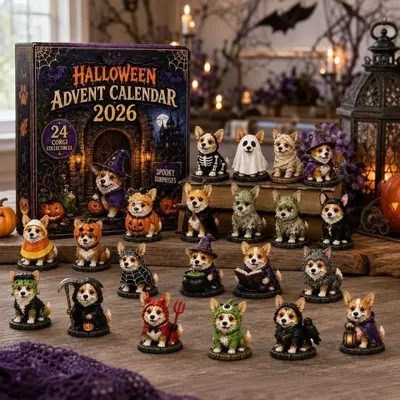 Halloween Corgi 2026 Adventskalender Corgi-Welpen-Blindbox