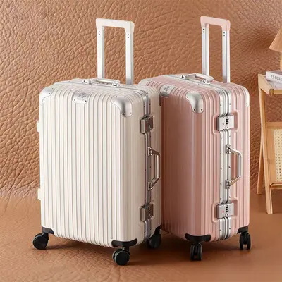 Aluminum Frame Trolley Suitcase with Combination Lock, Silent Wheels - 3