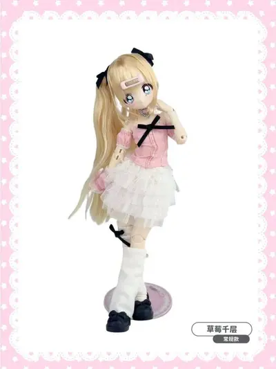 X11 Düz Kesim Kakmalı BJD Kör Kutu Bebek, 6 Eklemli, Gerçek Saçlı Figür - 10