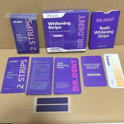 Dr. Dent teeth whitening strips, purple - 7