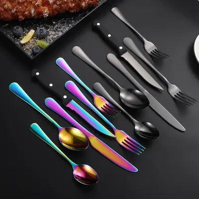 1010 Stainless Steel Cutlery Set, 24/48/72 Pieces, Hotel Western Steak Knife Fork Spoon