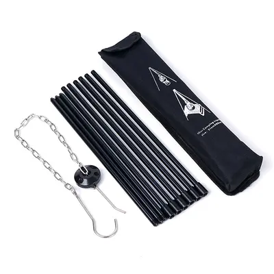 Aluminium Alloy 3-4 Section Camping Campfire Tripod with Hanging Pot Hook - 7