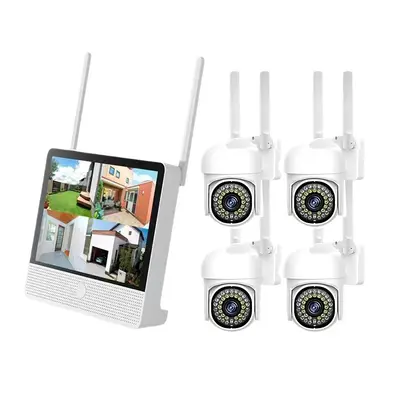 WiFi Kit Wireless Display Screen Outdoor HD Night Vision NVR Video Recorder Wireless Surveillance System