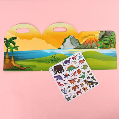 Kinder-Stickerbuch auf Lager, Frühförderung, Lernspielzeug, Gelee-Sticker, stilles Buch, wiederverwendbare Sticker, DIY-Tragbares Stickerbuch, individuell anpassbar