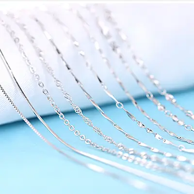S925 sterling silver necklace, O-shaped box, snake bone chain