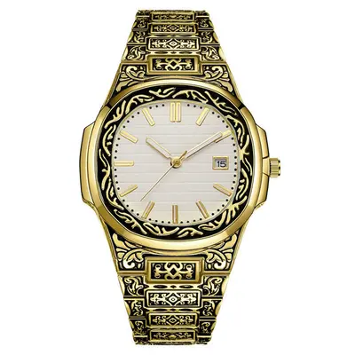 New Foreign Trade Cross-Border Trend Fashion Retro Men's Wristwatch Bronze Colored Wristwatch - 7