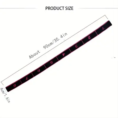 Yoga Stretch Band with Digital Segments, Dance Body Shaping, 8-Level Resistance - 4