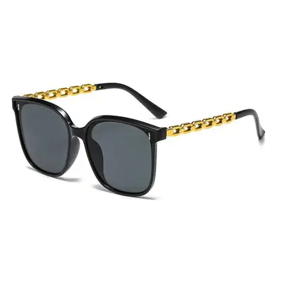Oversized Chain-Detail Sunglasses, UV Protection - 6