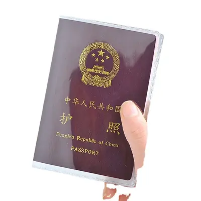 Passport cover, transparent travel document holder