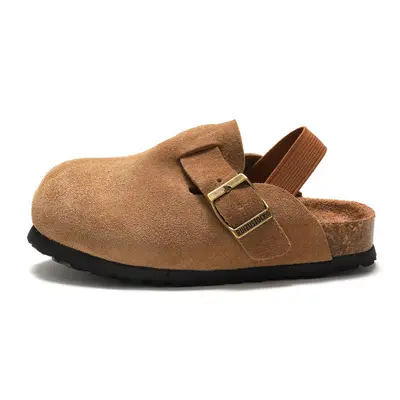 Children's Genuine Leather Cork Sandals, Autumn and Winter, Nubuck